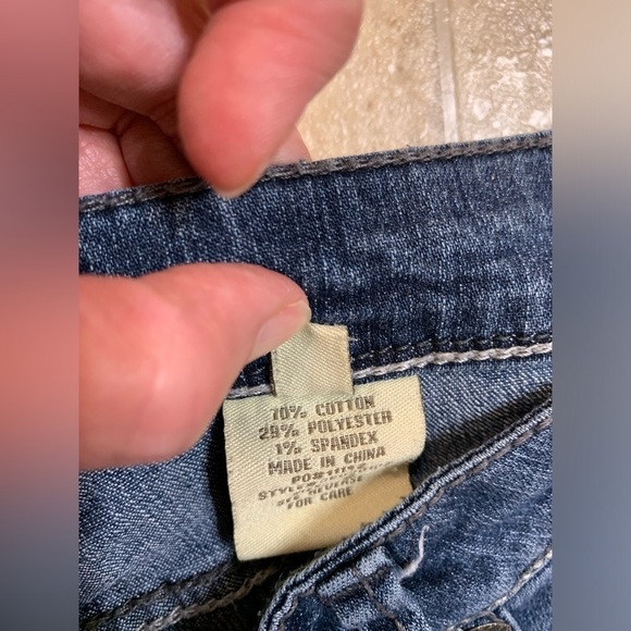 Juniors Paris Blues Bootcut Jeans Distressed Denim Sz 9 - Picture 4 of 10